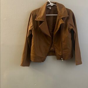 Wonder Nation Brown Kids Leather Jacket